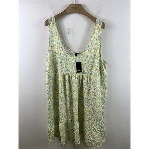 Torrid Mini Challis Tiered Tank Dress Floral Sleeveless Cottage Size 1X NWT